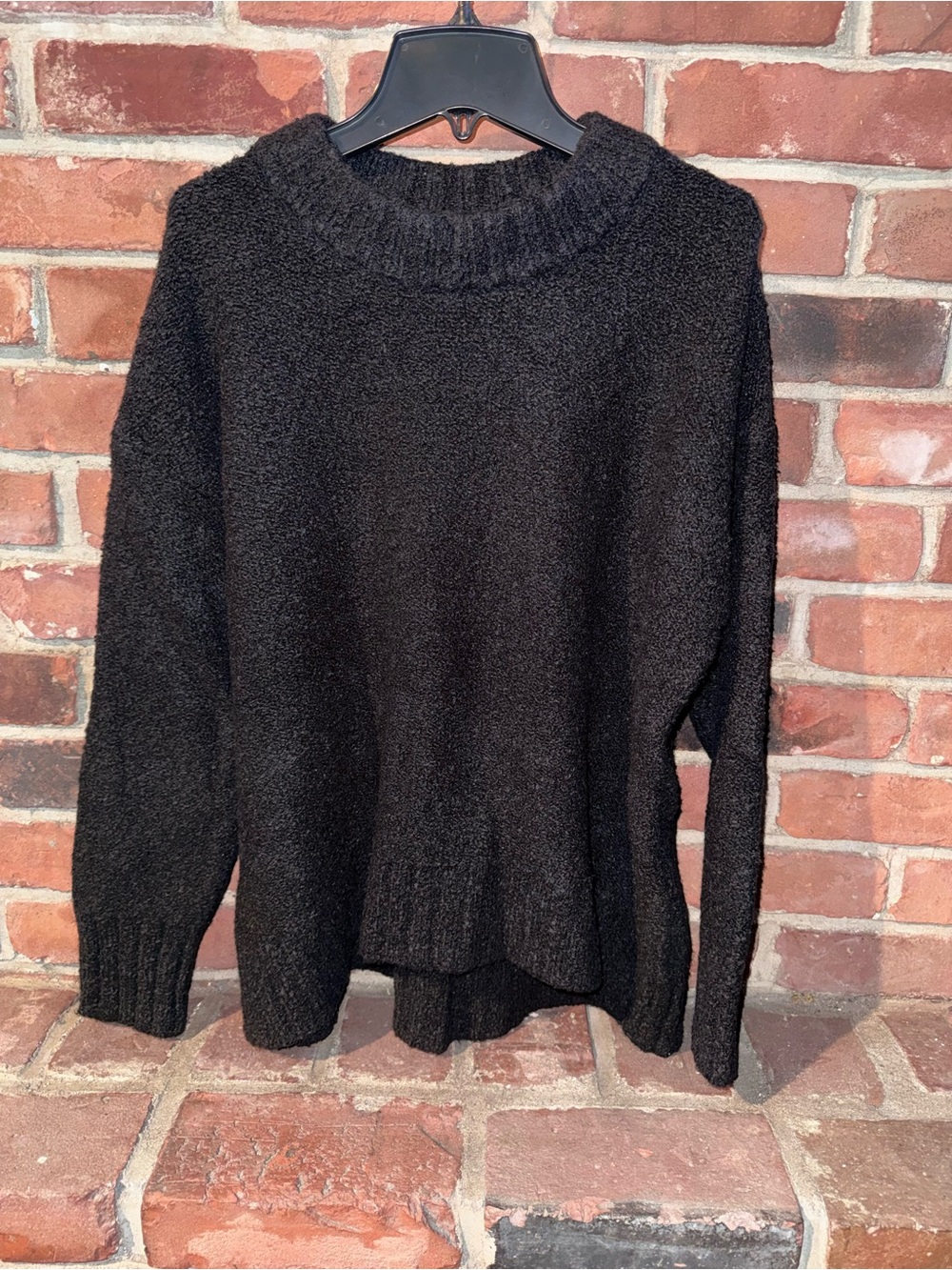 Old Navy Black Cozy Crewneck Sweater